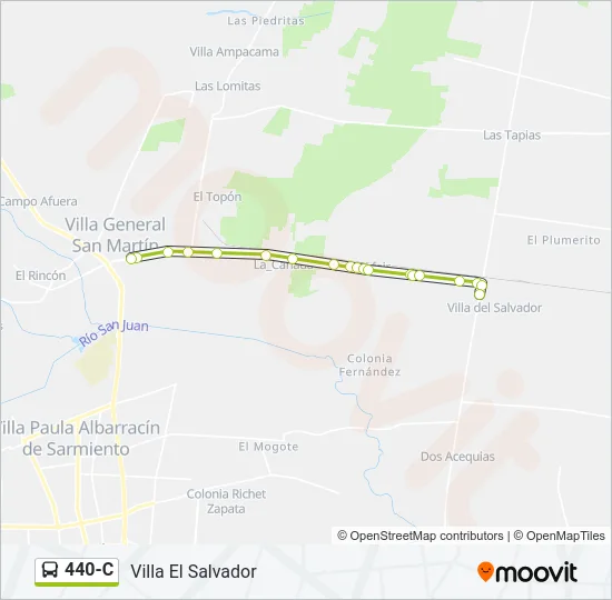440-C Bus Line Map