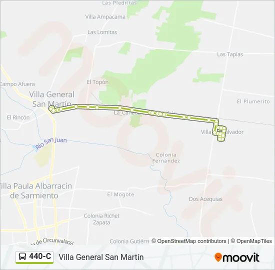 440-C Bus Line Map