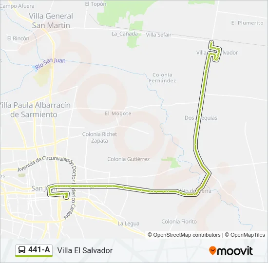 441-A Bus Line Map