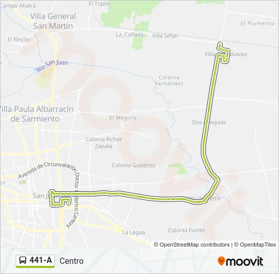 441-A Bus Line Map