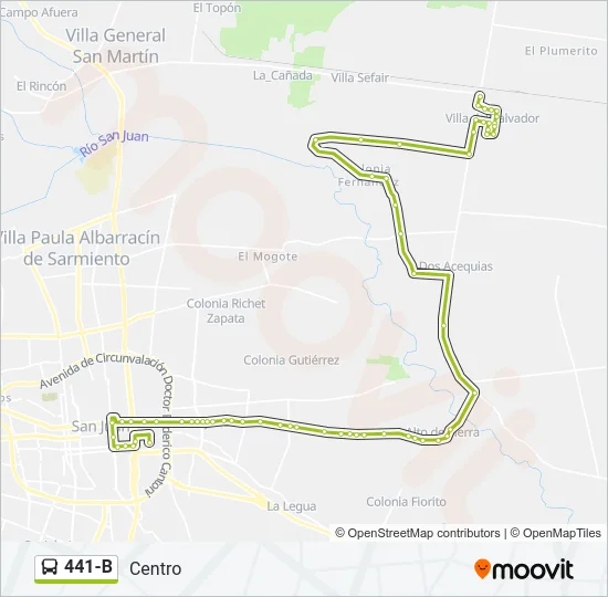 441-B Bus Line Map