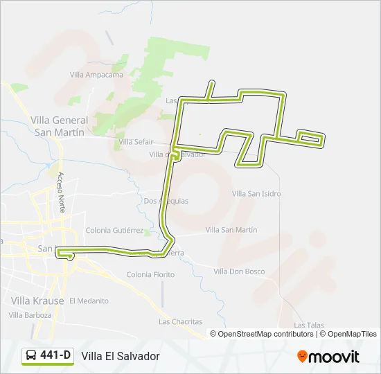 441-D Bus Line Map