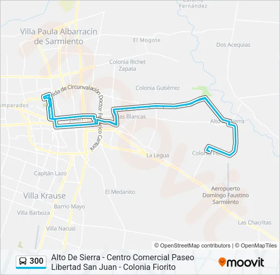 300 Bus Line Map