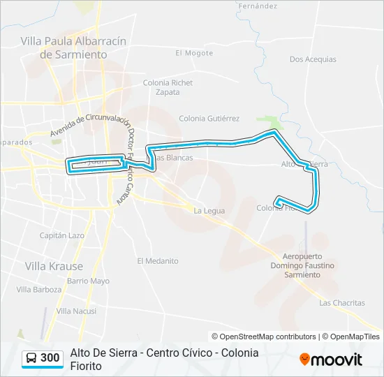 300 Bus Line Map