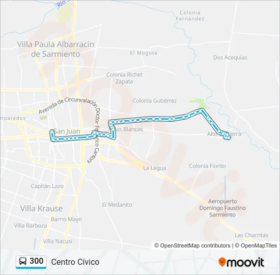300 Bus Line Map