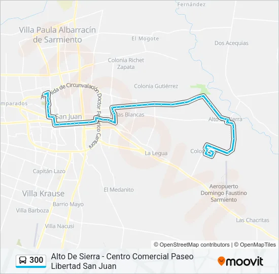 300 Bus Line Map