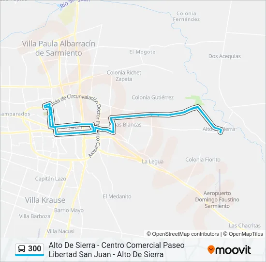 300 Bus Line Map