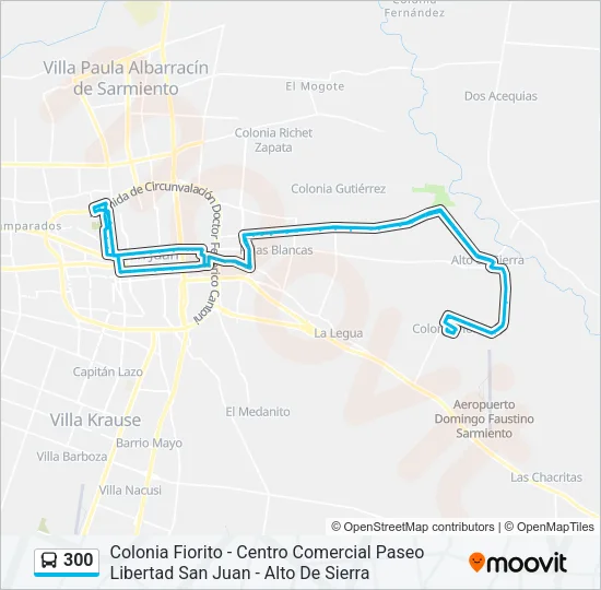 300 Bus Line Map