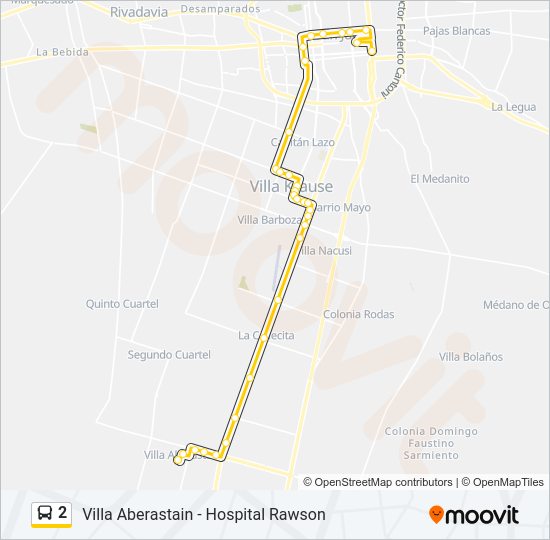 Mapa de 2 de autobús