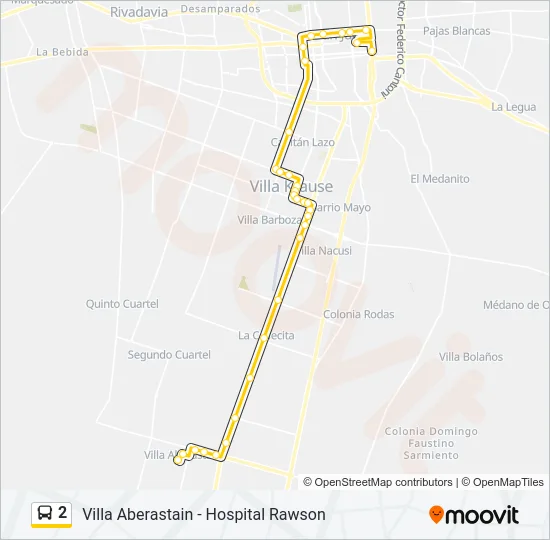 2 Bus Line Map