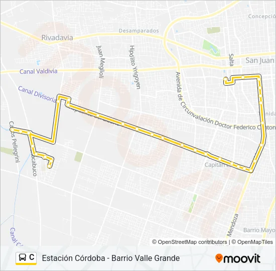 C Bus Line Map