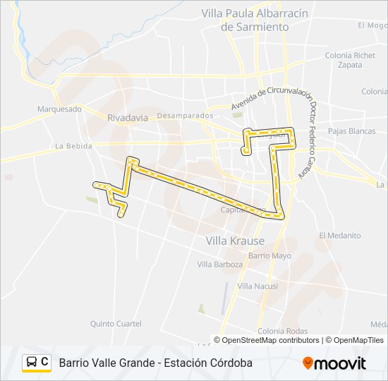 C Bus Line Map