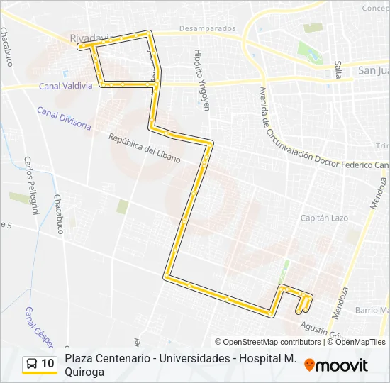 10 Bus Line Map
