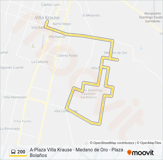 200 Bus Line Map