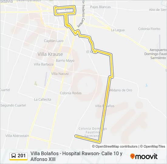 201 Bus Line Map