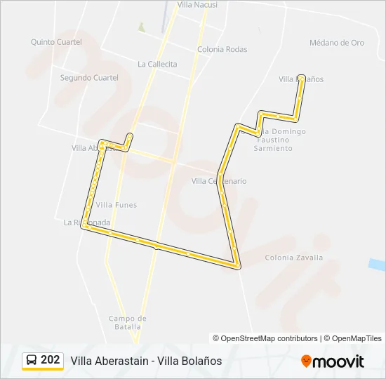202 Bus Line Map