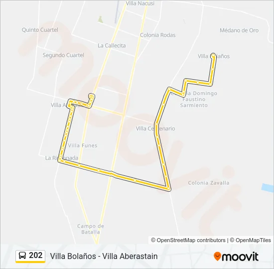 202 Bus Line Map