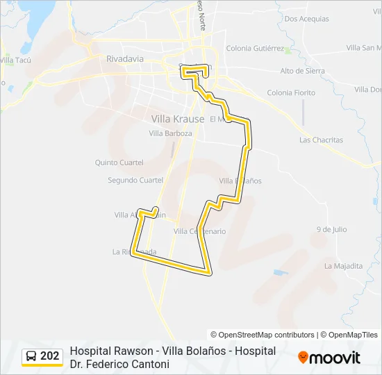 202 Bus Line Map
