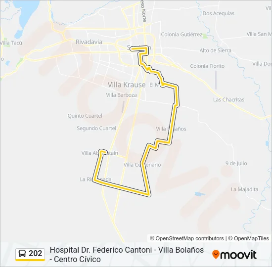 202 Bus Line Map