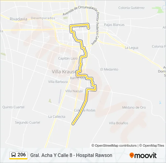 206 Bus Line Map