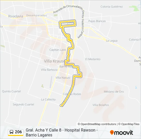206 Bus Line Map