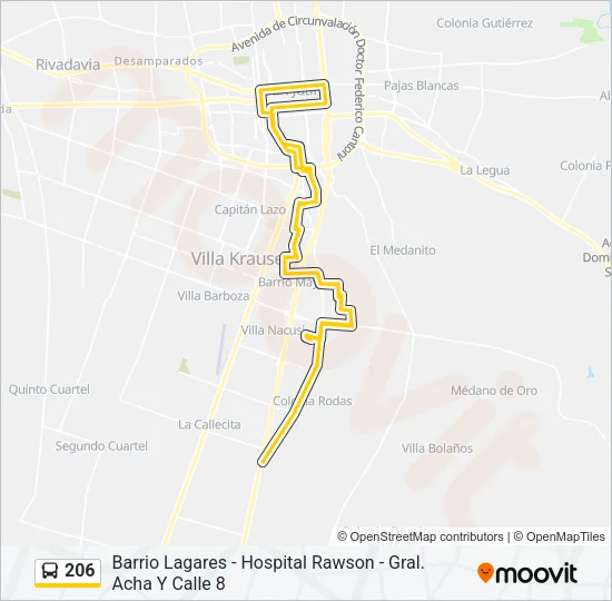 206 Bus Line Map
