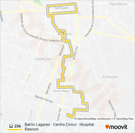 206 Bus Line Map