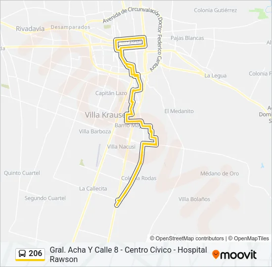 206 Bus Line Map