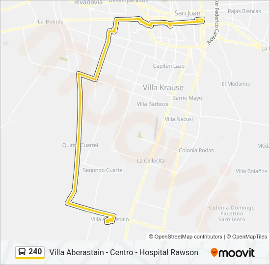240 Bus Line Map