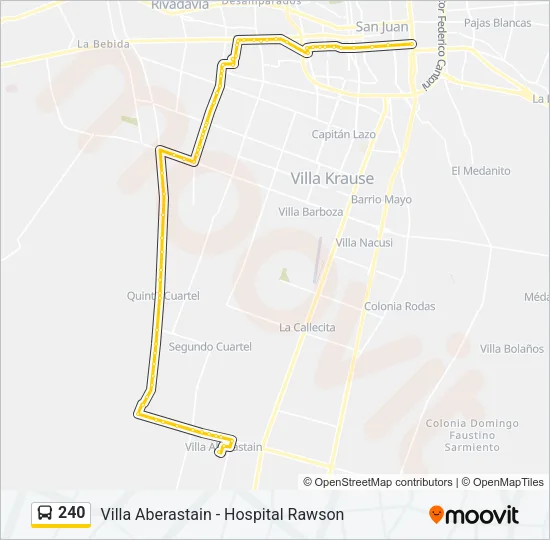 240 Bus Line Map