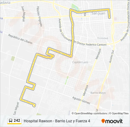 242 Bus Line Map