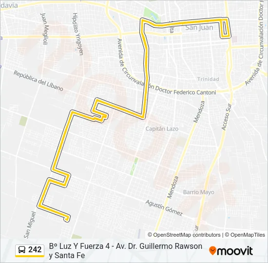 242 Bus Line Map