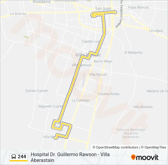 244 Bus Line Map