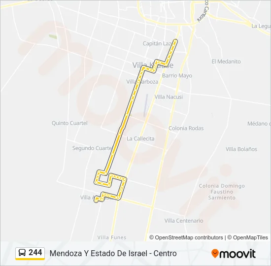 244 Bus Line Map