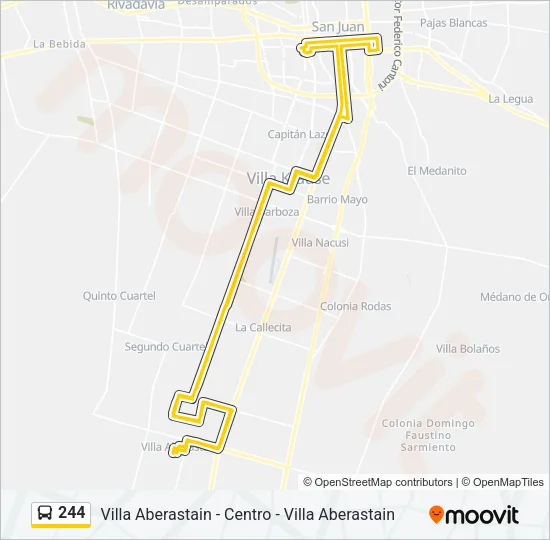 244 Bus Line Map