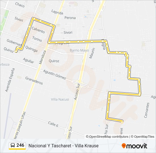 Mapa de 246 de autobús