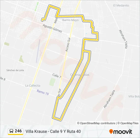 246 Bus Line Map