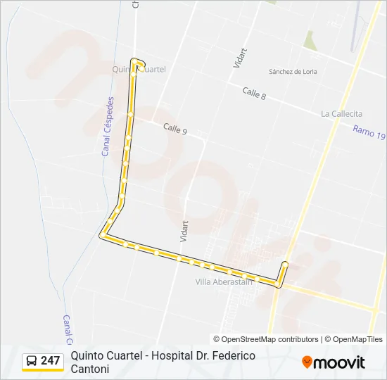 247 Bus Line Map