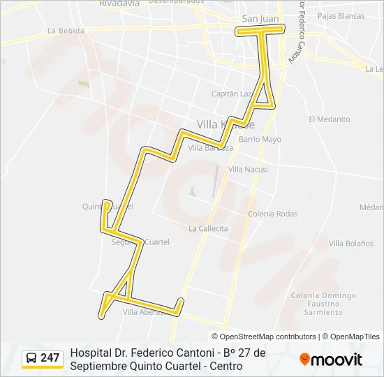 247 Bus Line Map