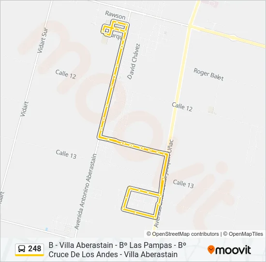 248 Bus Line Map