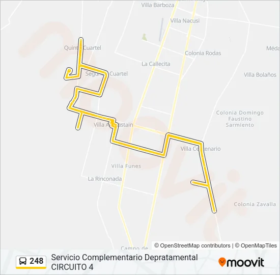 248 Bus Line Map