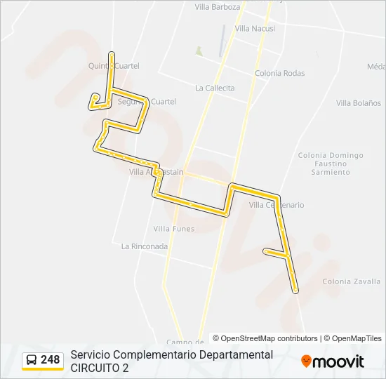 248 Bus Line Map