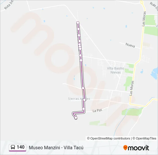 140 Bus Line Map