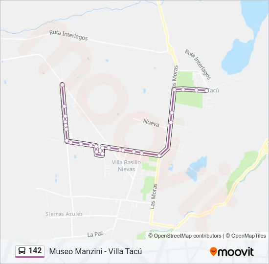 142 Bus Line Map