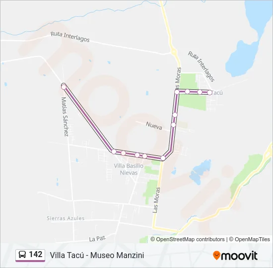 142 Bus Line Map