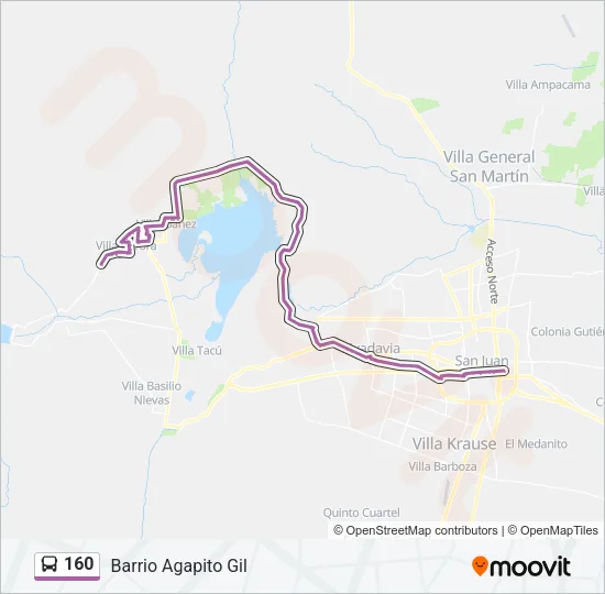 160 Bus Line Map