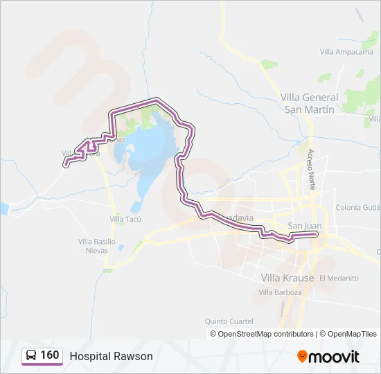 160 Bus Line Map