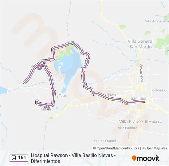161 Bus Line Map