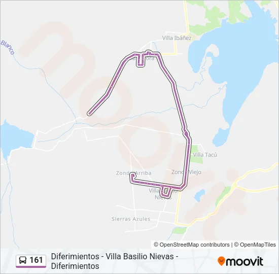 161 Bus Line Map