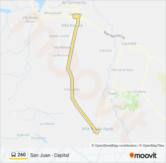 260 Bus Line Map